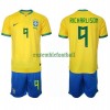 Maillot de Supporter Brésil Richarlison 9 Domicile Coupe du Monde 2022 Pour Enfant